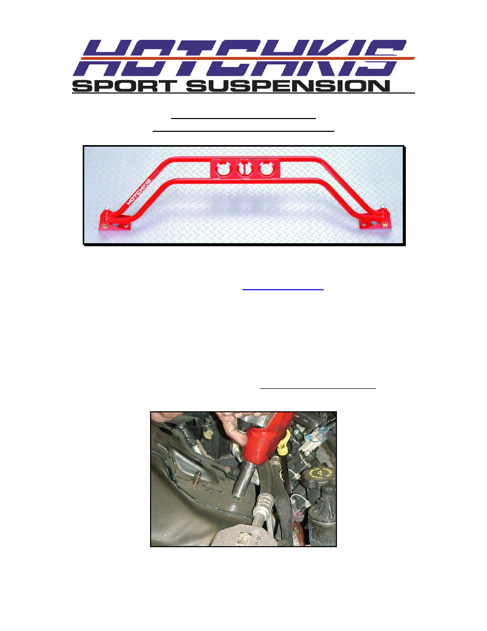 Hotchkis 2006 1998-2002 GM F-Body Strut Tower Brace Black User Manual | 7 pages