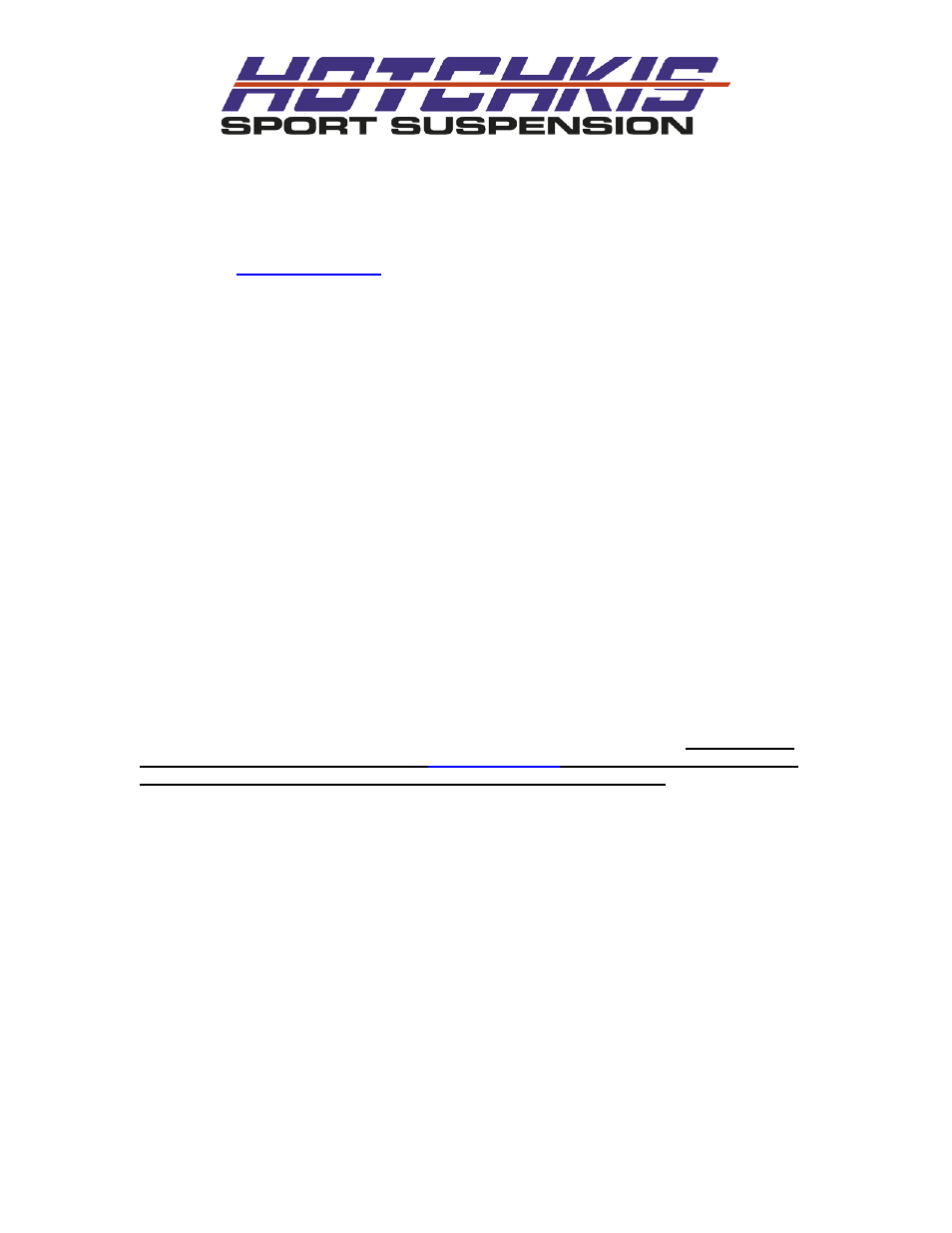 Hotchkis performance llc, Return policy & limited warranty | Hotchkis 2204F 1993-2002 GM F-Body Front Sport Sway Bar User Manual | Page 3 / 5