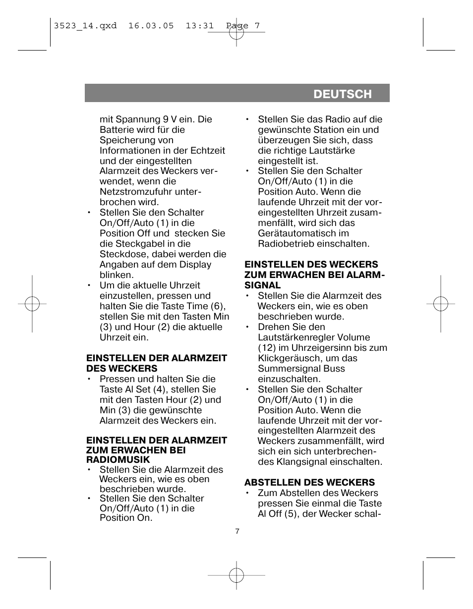 Deutsch | Vitek VT-3523 User Manual | Page 8 / 52