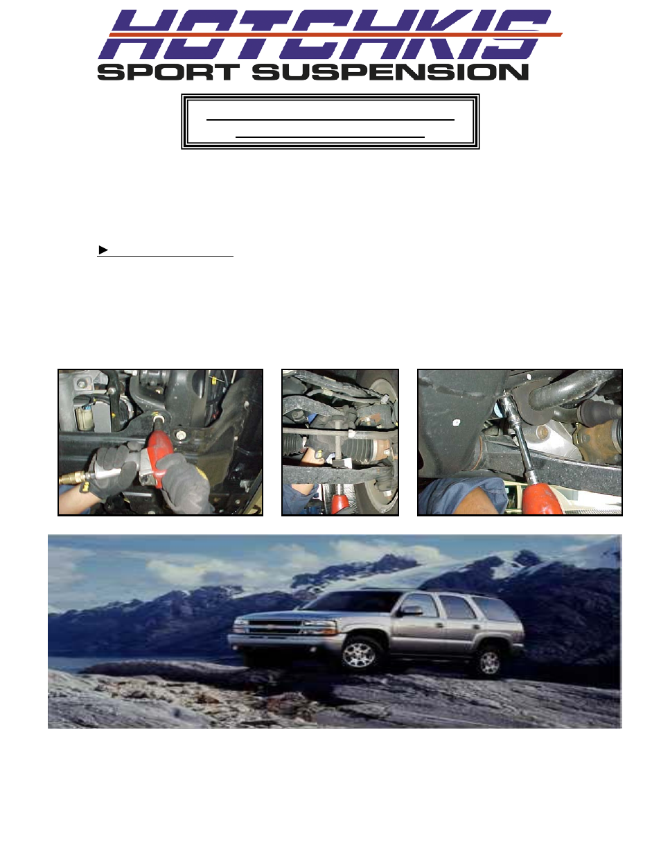 Hotchkis 1816 2000-2006 SUV Towing Package User Manual | Page 6 / 13
