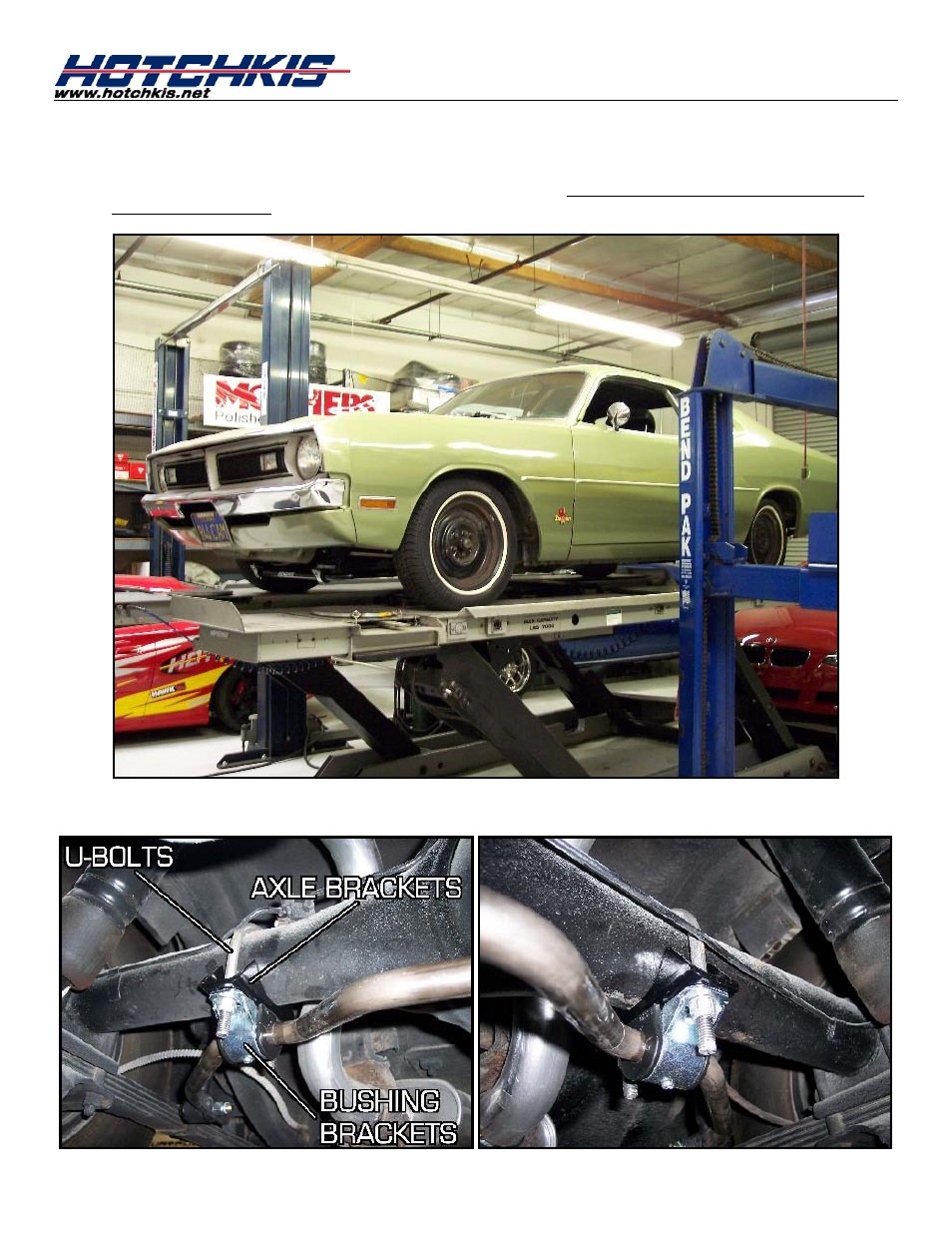 Rear sway bar installation | Hotchkis 80113 1967-1972 Dodge A-Body Total Vehicle System User Manual | Page 29 / 42