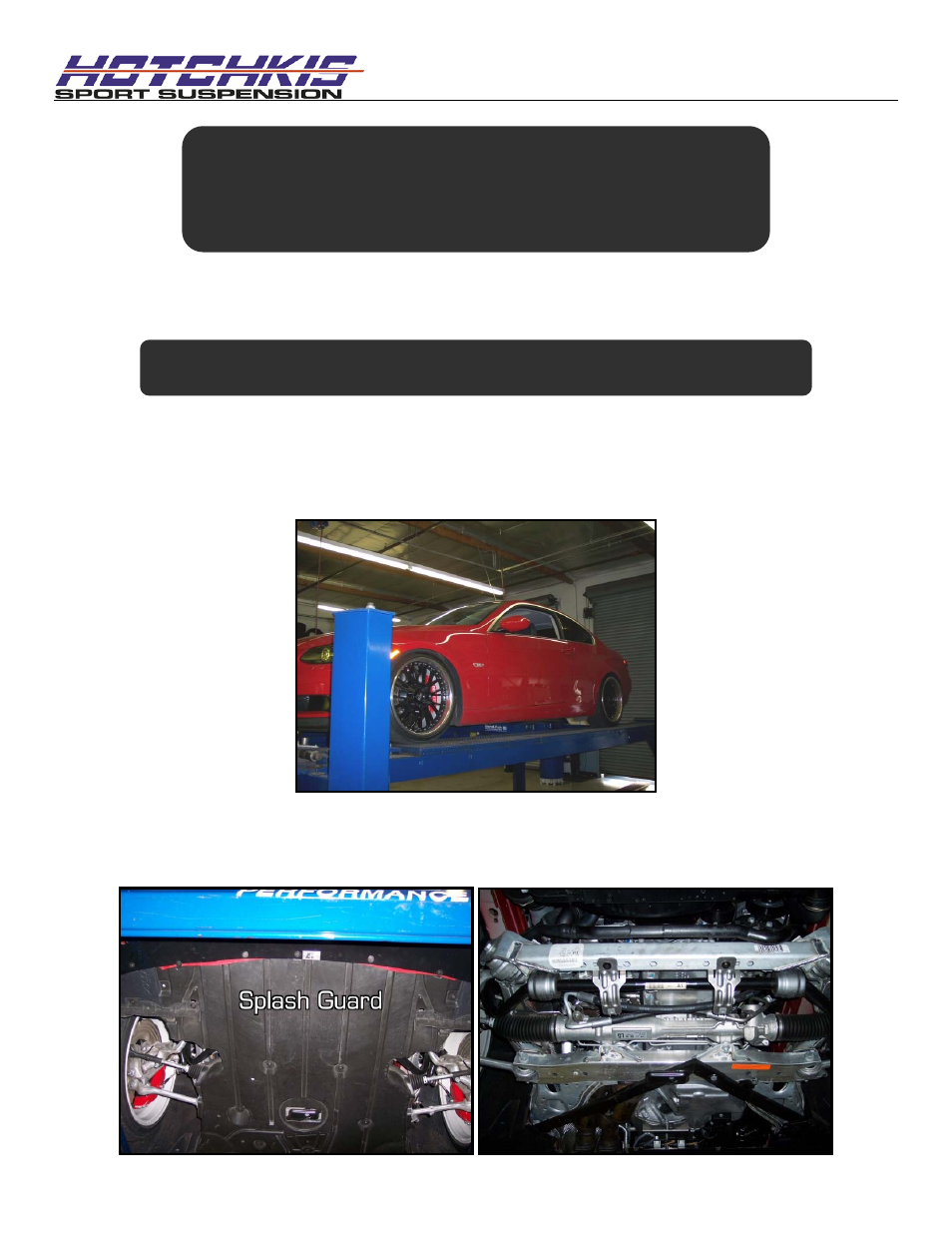 Hotchkis 22834R BMW E90 - E92 Rear Sport Sway Bar User Manual | 12 pages