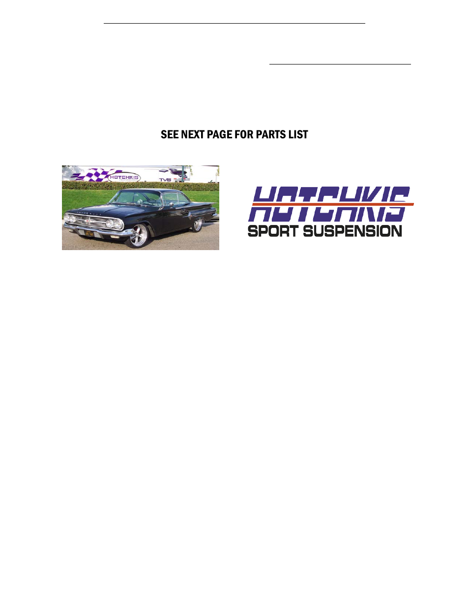 See next page for parts list | Hotchkis 2268 Hardware pack for 59-64 Rear Sway Bar User Manual | Page 17 / 23