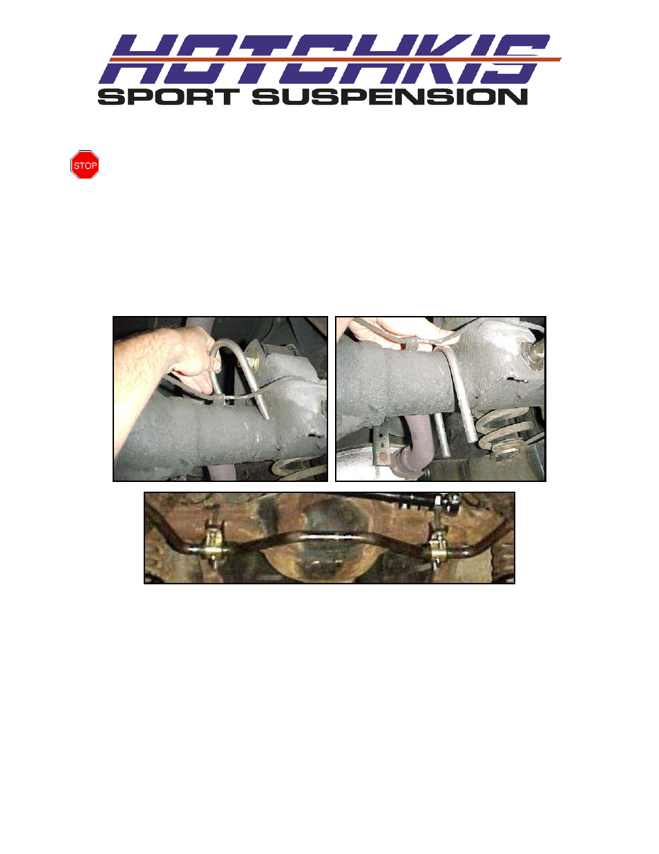 Installation of hotchkis performance rear sway bar | Hotchkis 2268 Hardware pack for 59-64 Rear Sway Bar User Manual | Page 7 / 23