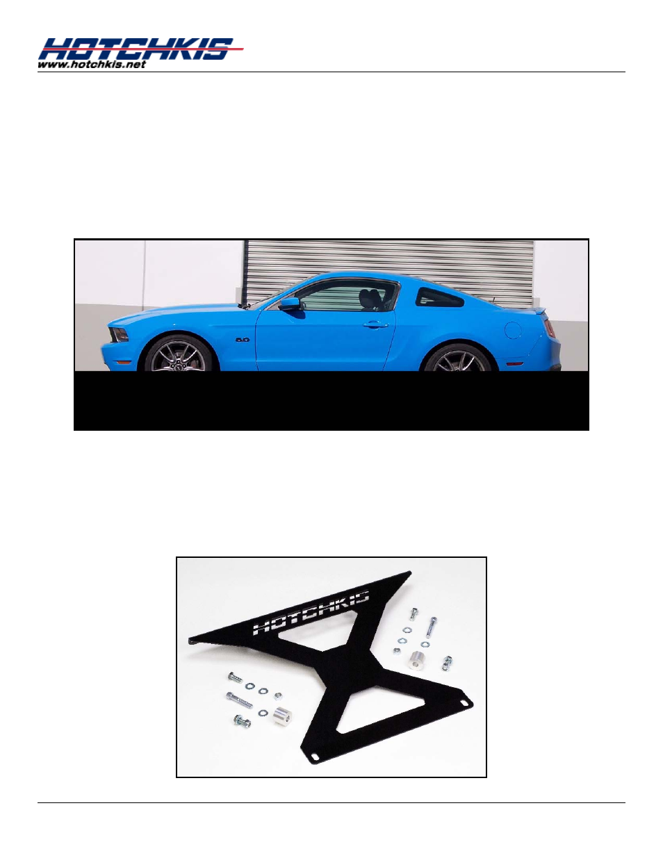 Hotchkis 1416 2005-2011 Ford Mustang K Member Brace User Manual | 5 pages