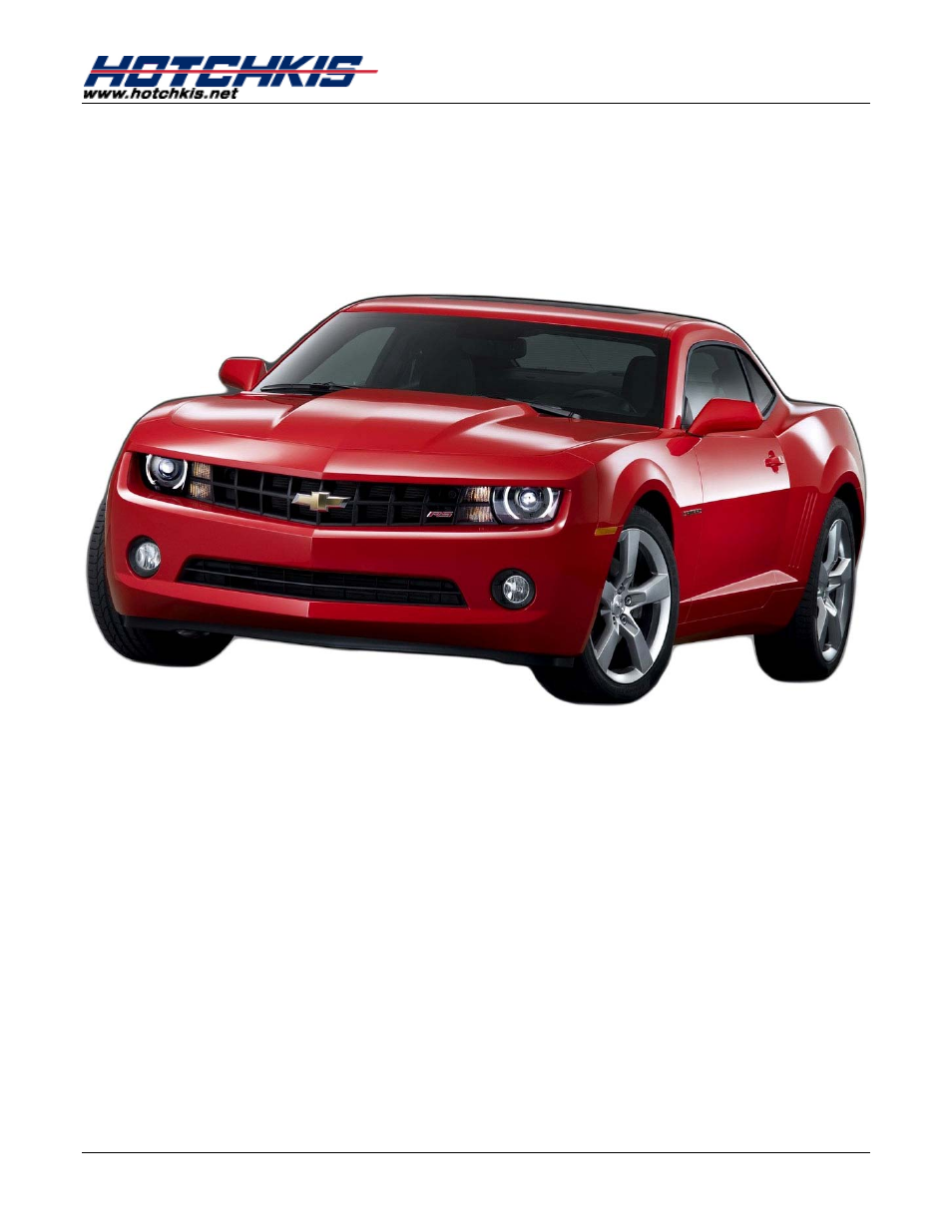 Hotchkis 80116 TVS System, Stage 2, 10-11 Camaro, Track Pack User Manual | 14 pages