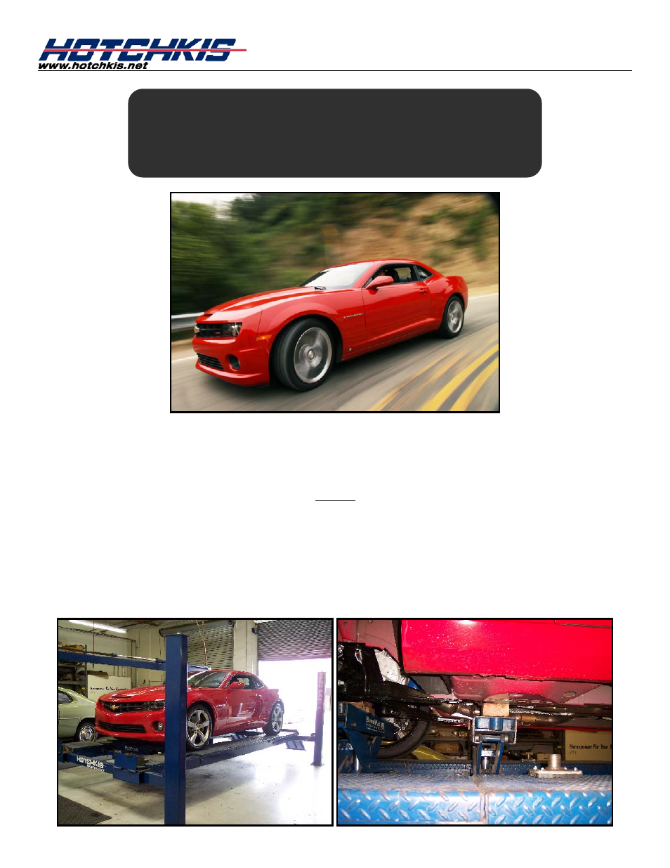 Sport sway bar kit 22109 | Hotchkis 80116 TVS System, Stage 2, 10-11 Camaro, Track Pack User Manual | Page 6 / 14