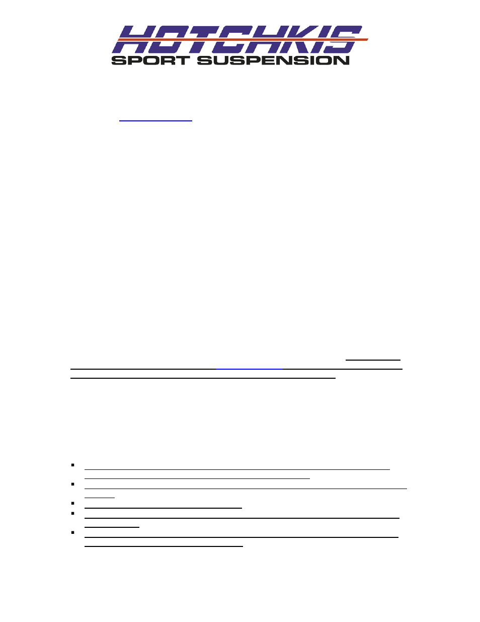 Uinstalled in any vehicle that has been modified, Hotchkis performance llc, Return policy & limited warranty | Hotchkis 2203 1982-1992 GM F-Body Sport Sway Bars User Manual | Page 3 / 5