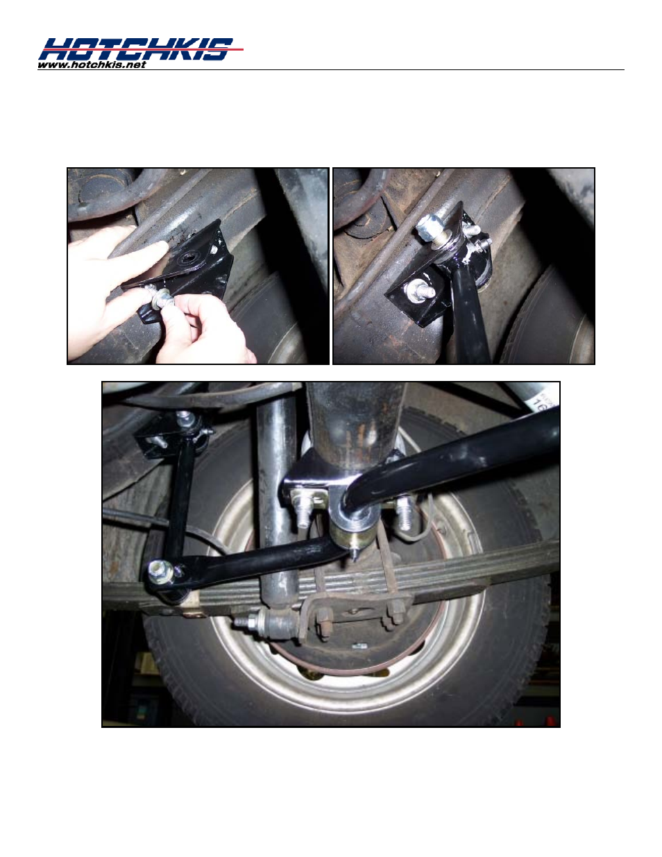 Bolt the frame brackets to the frame | Hotchkis 22105 "Tri 5 Chevy Front Sport Sway Bar" User Manual | Page 13 / 16