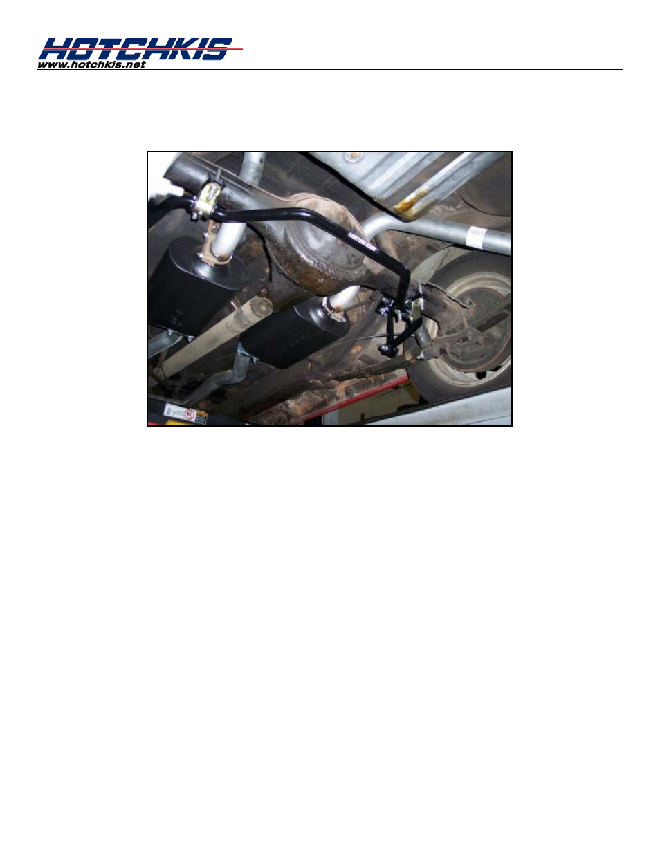 Double check hardware, Stiffness adjustment | Hotchkis 22105 "Tri 5 Chevy Front Sport Sway Bar" User Manual | Page 14 / 16
