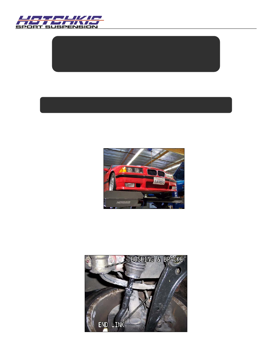 Hotchkis 22835F BMW E36 Front Sway Bar User Manual | 12 pages