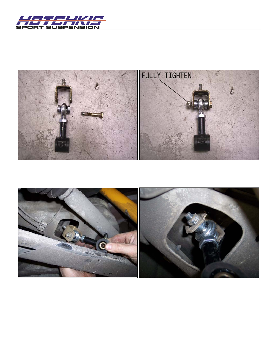 Assemble new end links, Install the end link assembly | Hotchkis 22835F BMW E36 Front Sway Bar User Manual | Page 4 / 12