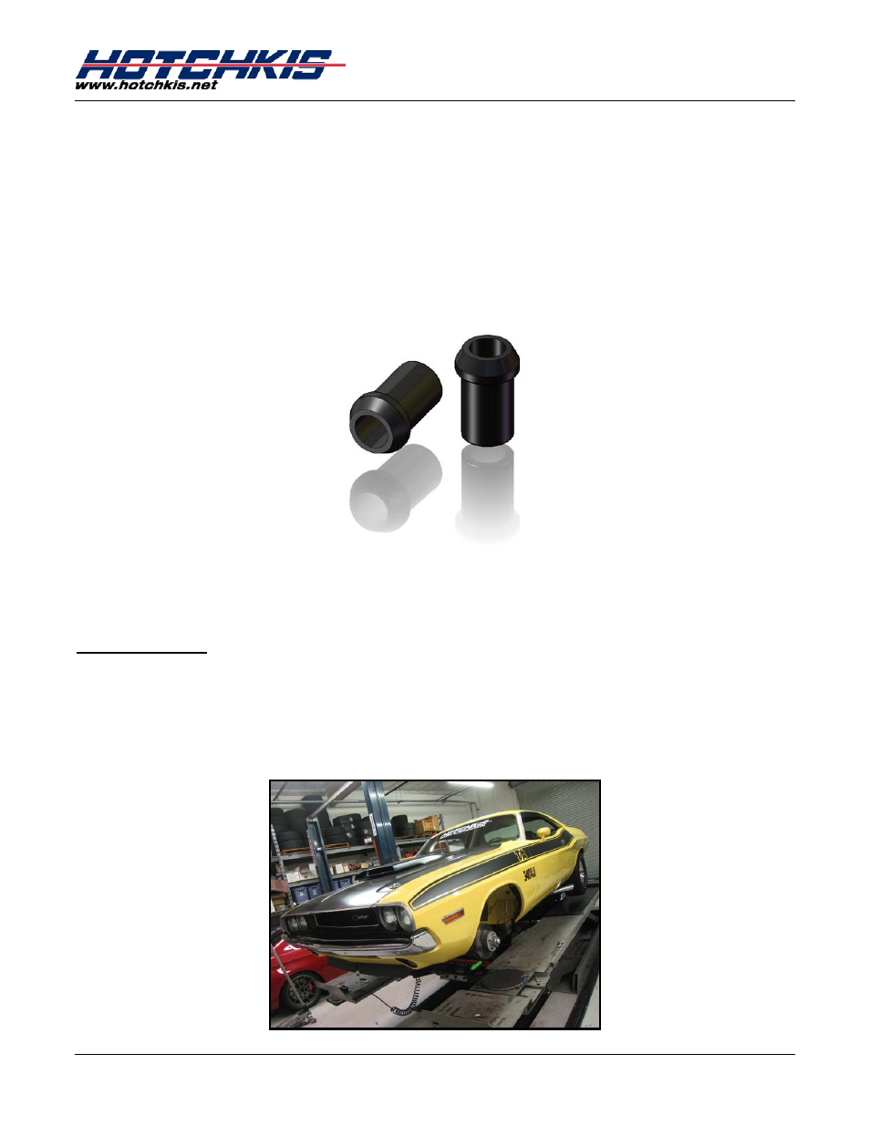 Hotchkis 21366 Lower Control Arms, Bushings, Mopar A,B & E Body User Manual | 10 pages