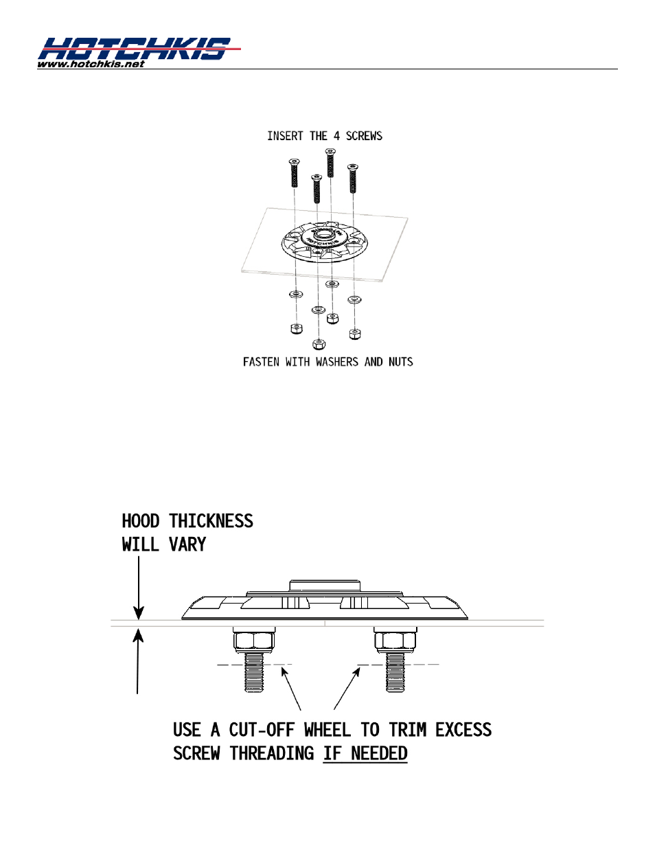 Hotchkis 1760 Quick Release Billet Hood Pin Kit User Manual | Page 4 / 9
