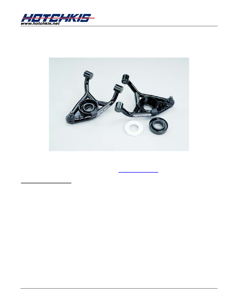 Hotchkis 1104 Tubular Lower A-Arms 64-72 GM A-Body User Manual | 15 pages