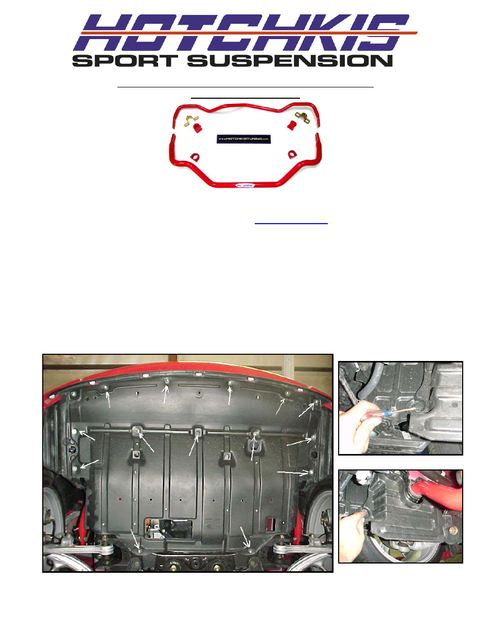 Hotchkis 80413-1 350Z Stage 1 TVS Kit User Manual | 10 pages