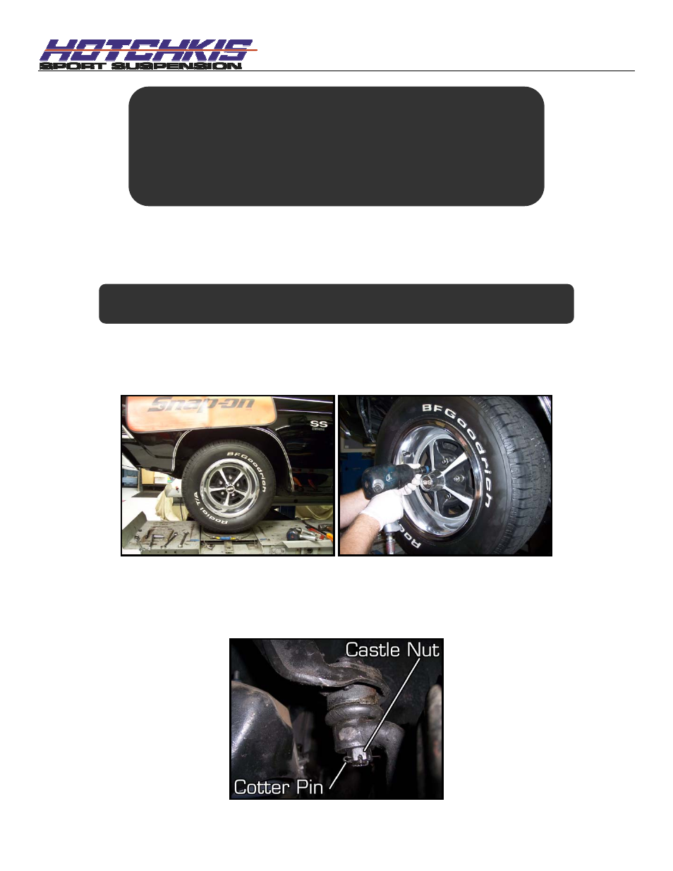 Hotchkis 1106 Tubular Upper Control Arms, GM 70-81 F-Body User Manual | 6 pages