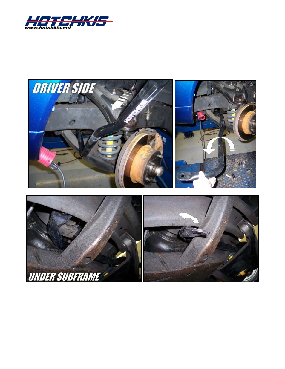 Installing new hotchkis anti-roll bar | Hotchkis 80014 TVS System, 67-69, Camaro-Firebird GM F-Body, Big Block User Manual | Page 5 / 29