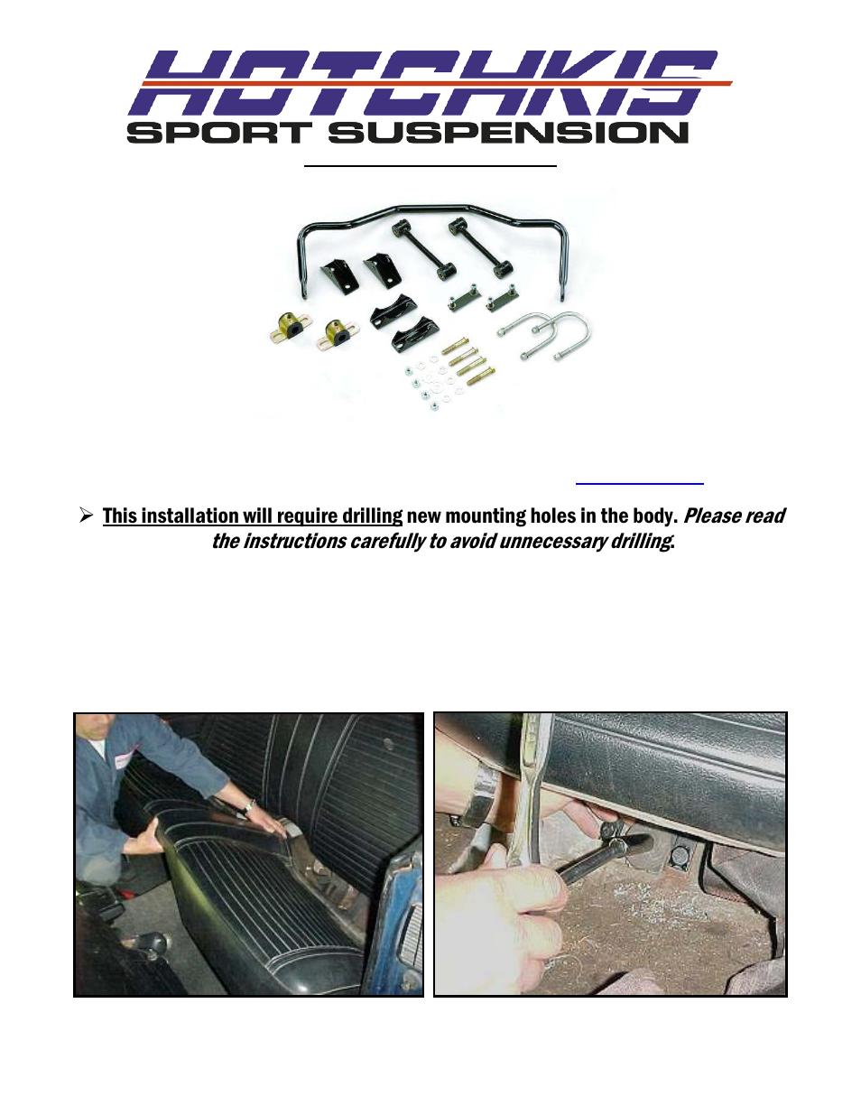 Hotchkis 2260 1968-1974 Nova Sport Sway Bar Set User Manual | 10 pages