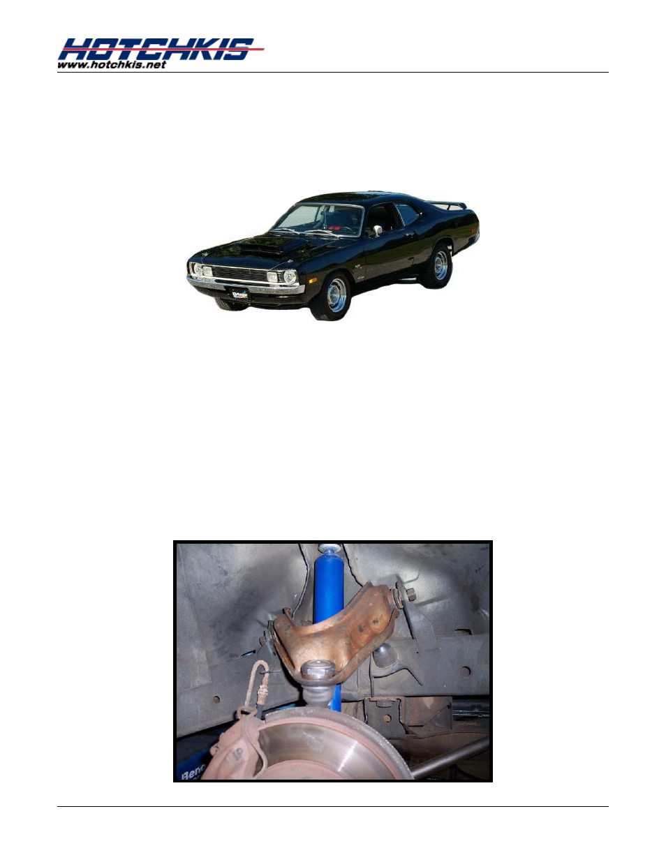 Hotchkis 1112 Geometry Corrected Tubular Control Arms, 67-76 Dodge A-Body User Manual | 9 pages
