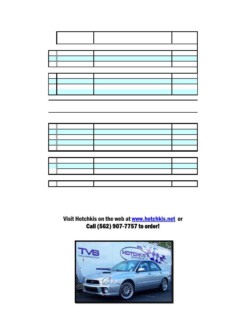 Subaru wrx wagon street sway bar kit, parts list, Another satisfied sway bar set customer | Hotchkis 22427 2002-2008 WRX Wagon Competition Sway Bar Set User Manual | Page 10 / 13