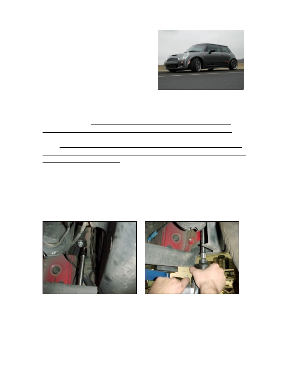 Hotchkis 13810 Mini Cooper Competition Rear Camber Links User Manual | 4 pages