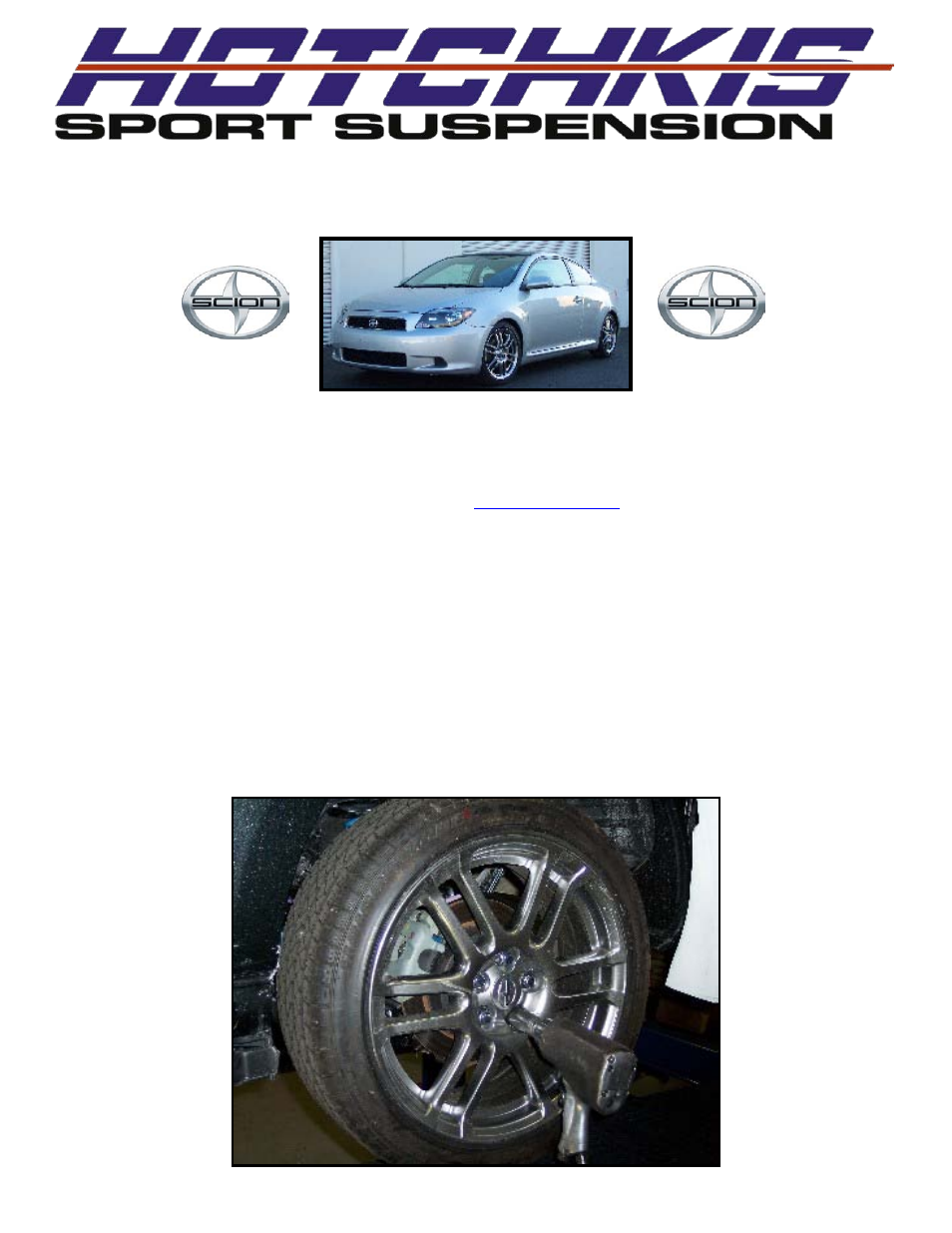 Hotchkis 12425 Scion TC Sport Rear Camber Links User Manual | 9 pages