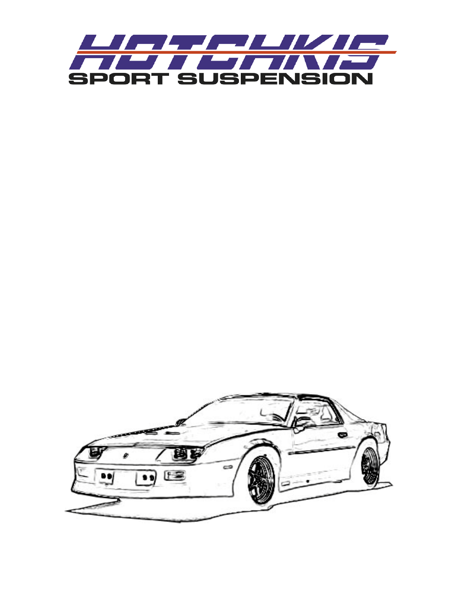 Hotchkis 2203R 1982-1992 GM F-Body Rear Sway Bar User Manual | 4 pages