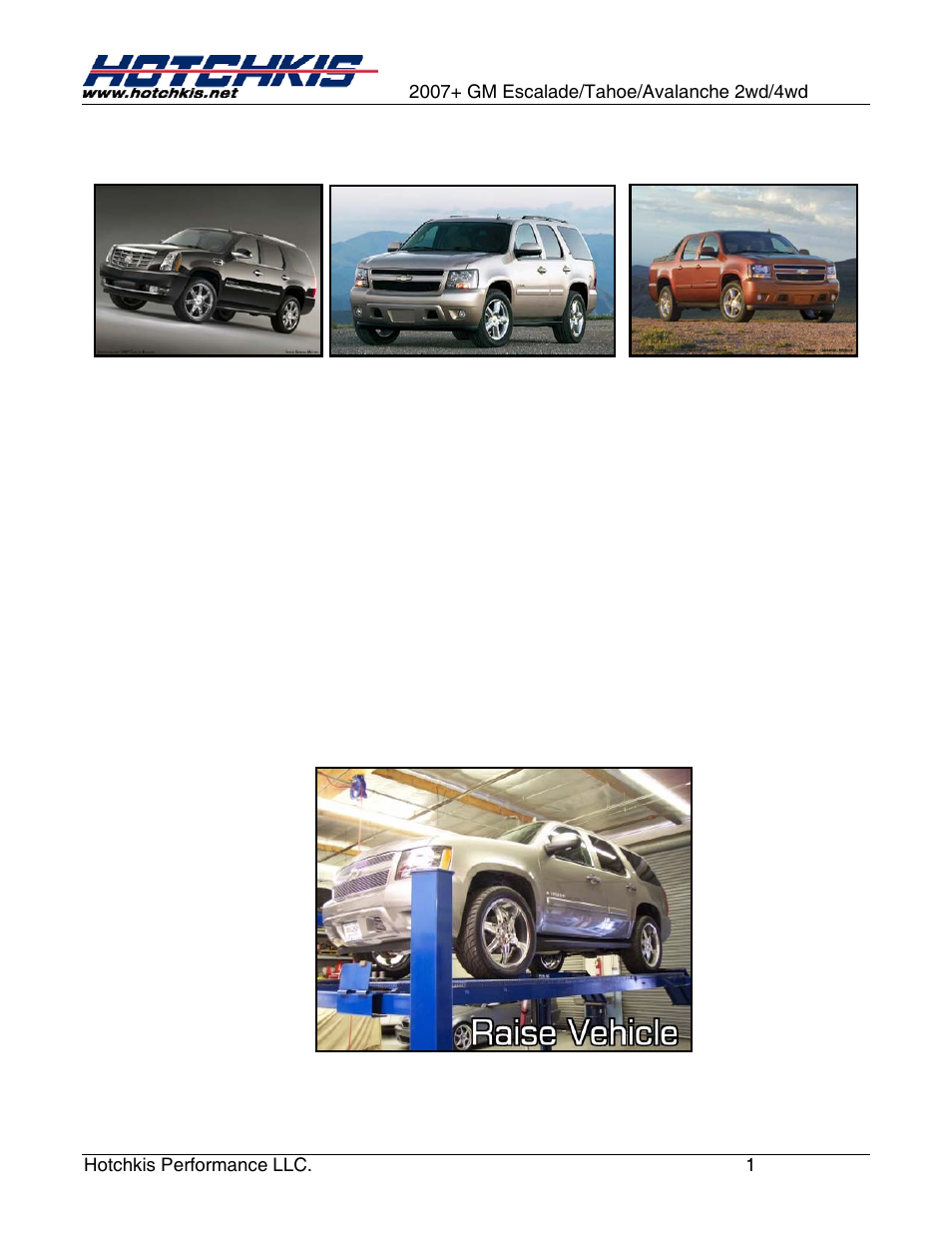 Hotchkis 2291 2007 - Present GM 1500 SUV Sport Sway Bar Set User Manual | 12 pages