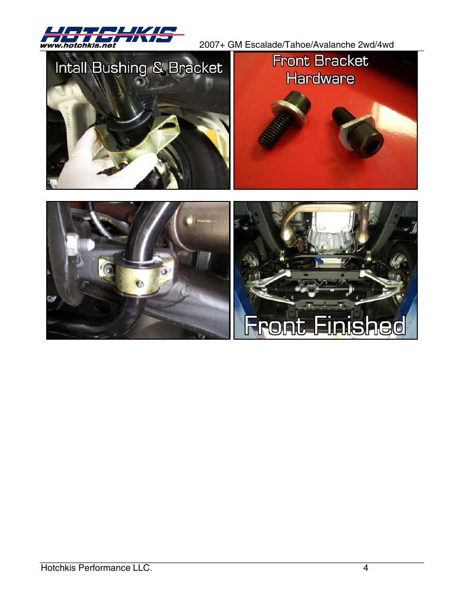 Hotchkis 2291 2007 - Present GM 1500 SUV Sport Sway Bar Set User Manual | Page 4 / 12