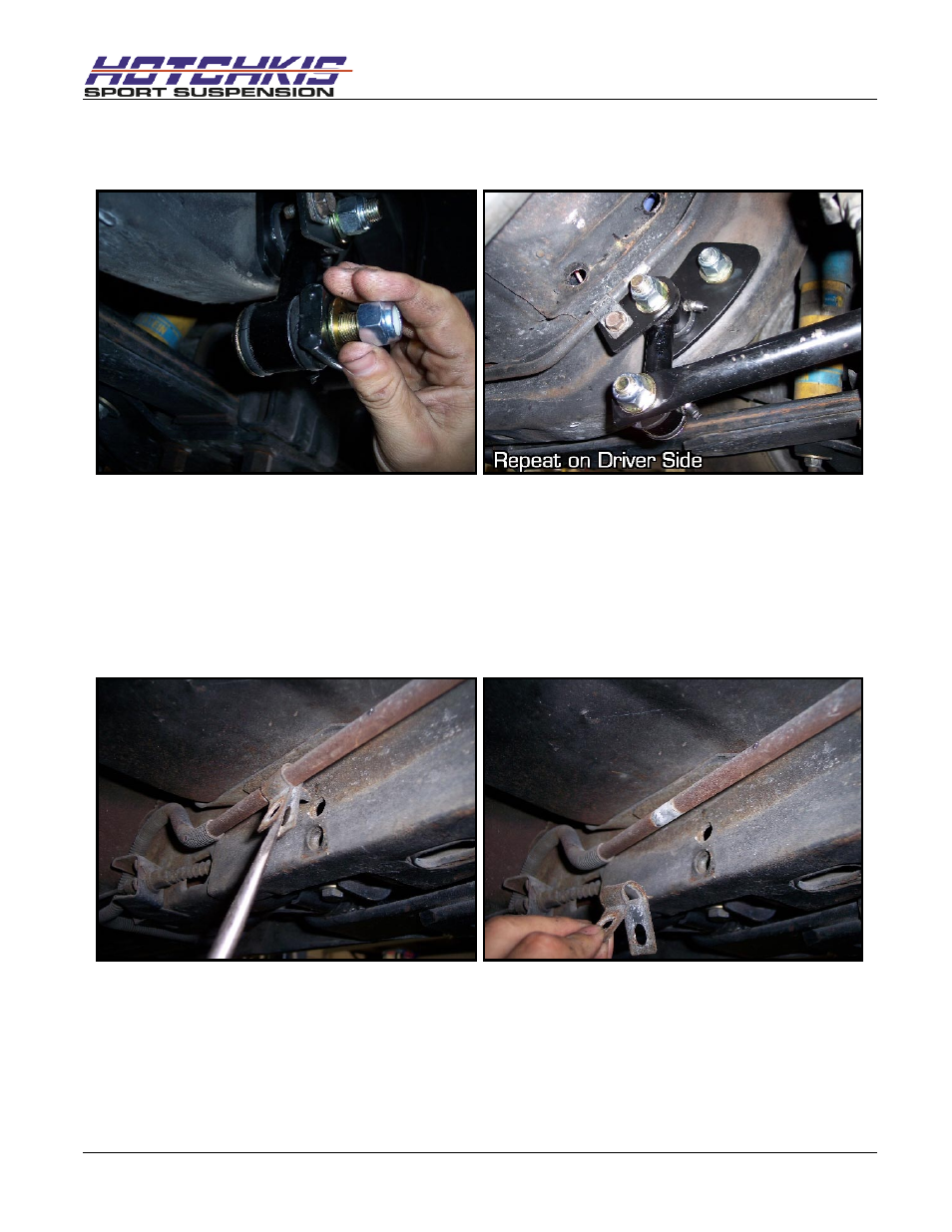 Hotchkis 2236RSPK Sway Bars, Rear, Mounting Upgrade, 70-81 GM F-Body User Manual | Page 8 / 11