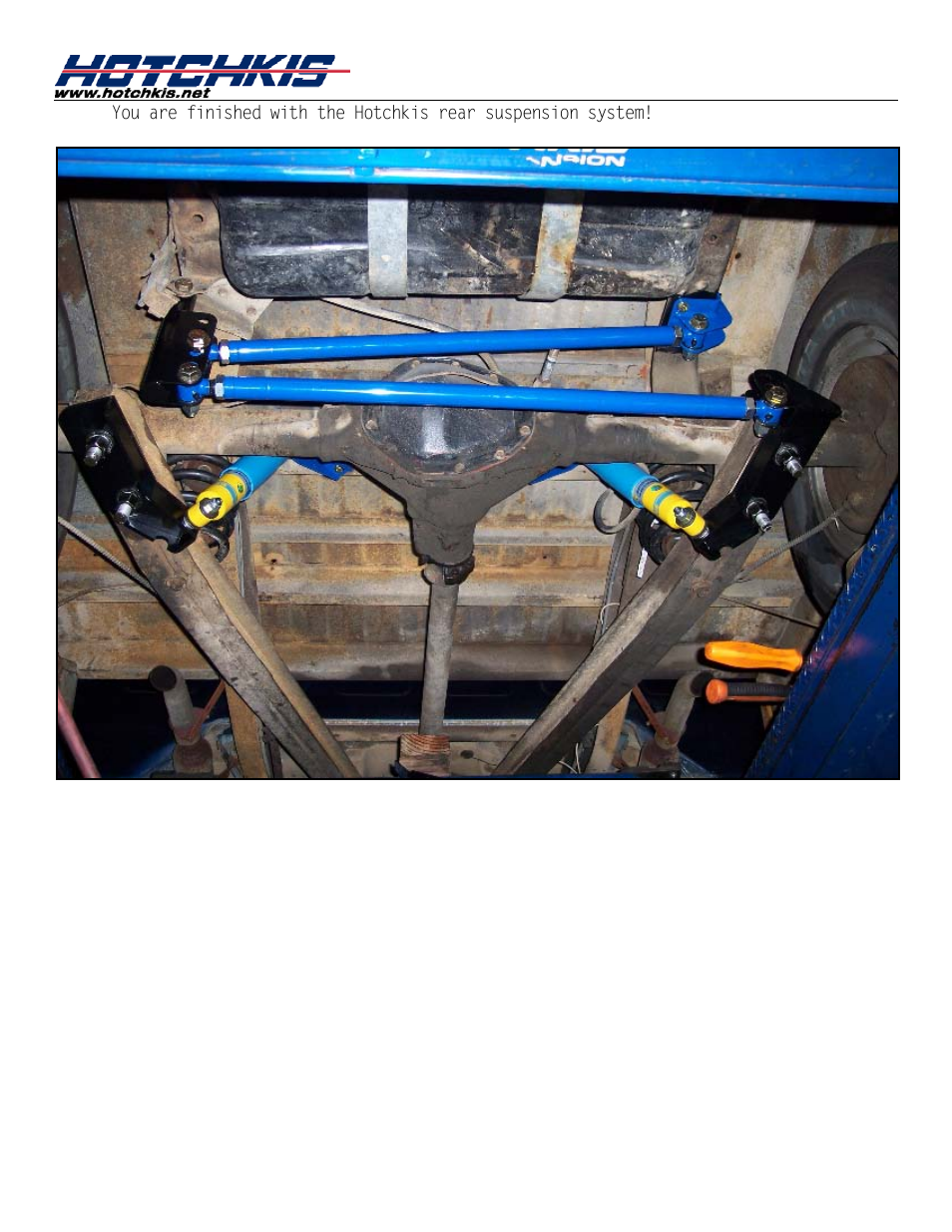 Hotchkis 18390 Rear Suspension Package, Adjustable, 63-72 C-10 User Manual | Page 20 / 23