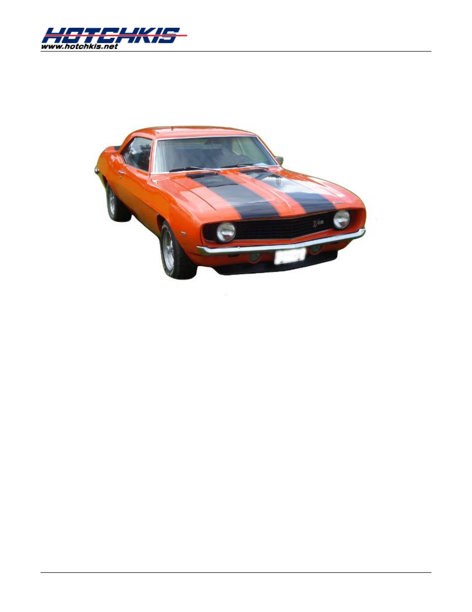 Hotchkis 20101 Chassis, Max Handle Bars, 67-69 Camaro & 68-74 Nova X-Body User Manual | 4 pages