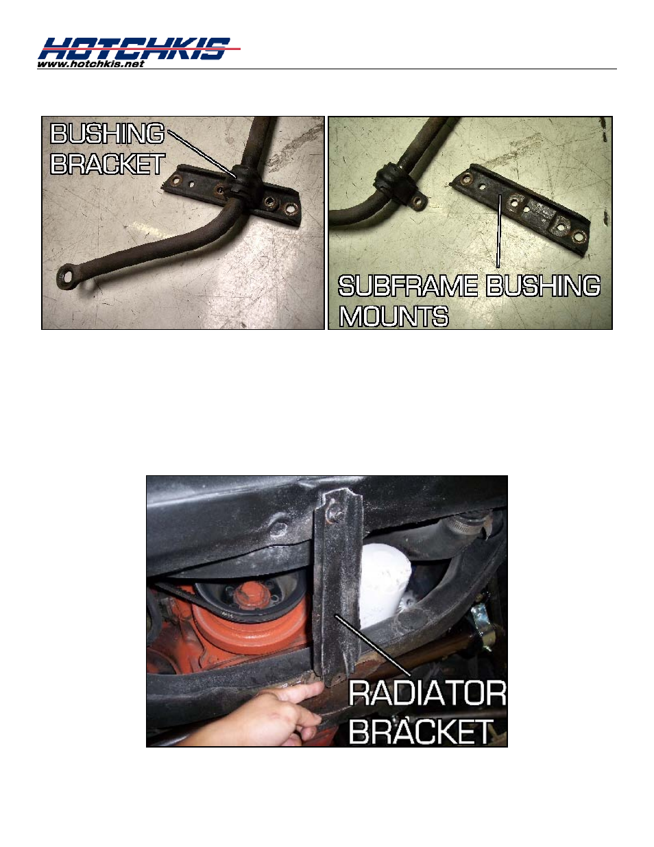 5f. remove the front stock sway bar, 6f. disconnect the radiator bracket | Hotchkis 80111 TVS System, 70-74 Dodge Challenger User Manual | Page 29 / 65