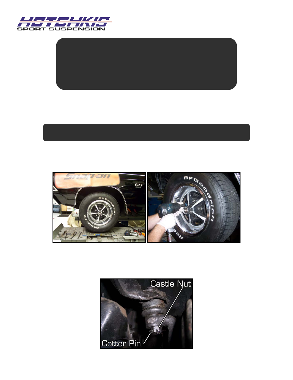 Hotchkis 1102 Tubular Upper Control Arms, 64-72 GM A-Body, Stock Spindle User Manual | 6 pages