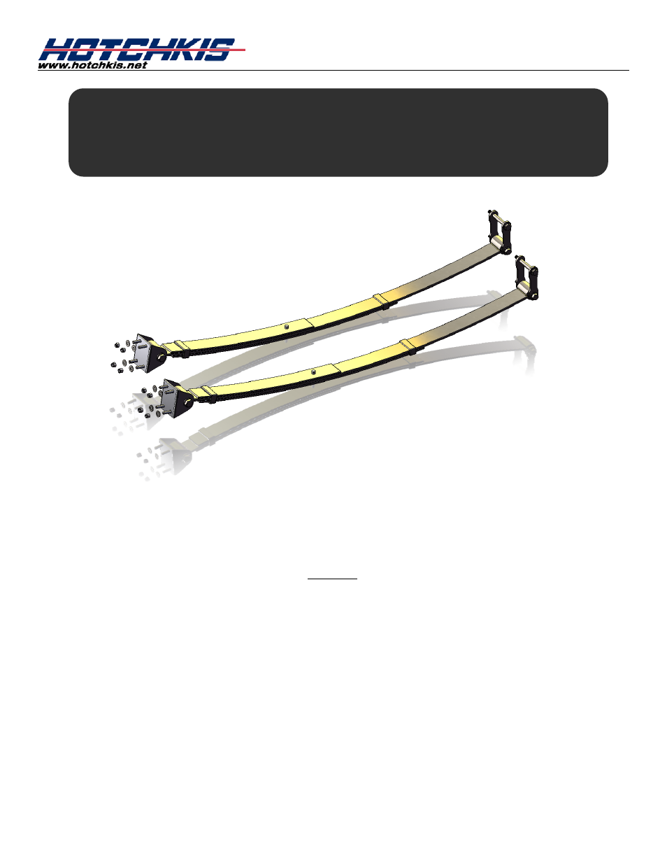 Hotchkis 24366 Mopar B Body Geometry Corrected Sport Leaf Springs User Manual | 6 pages