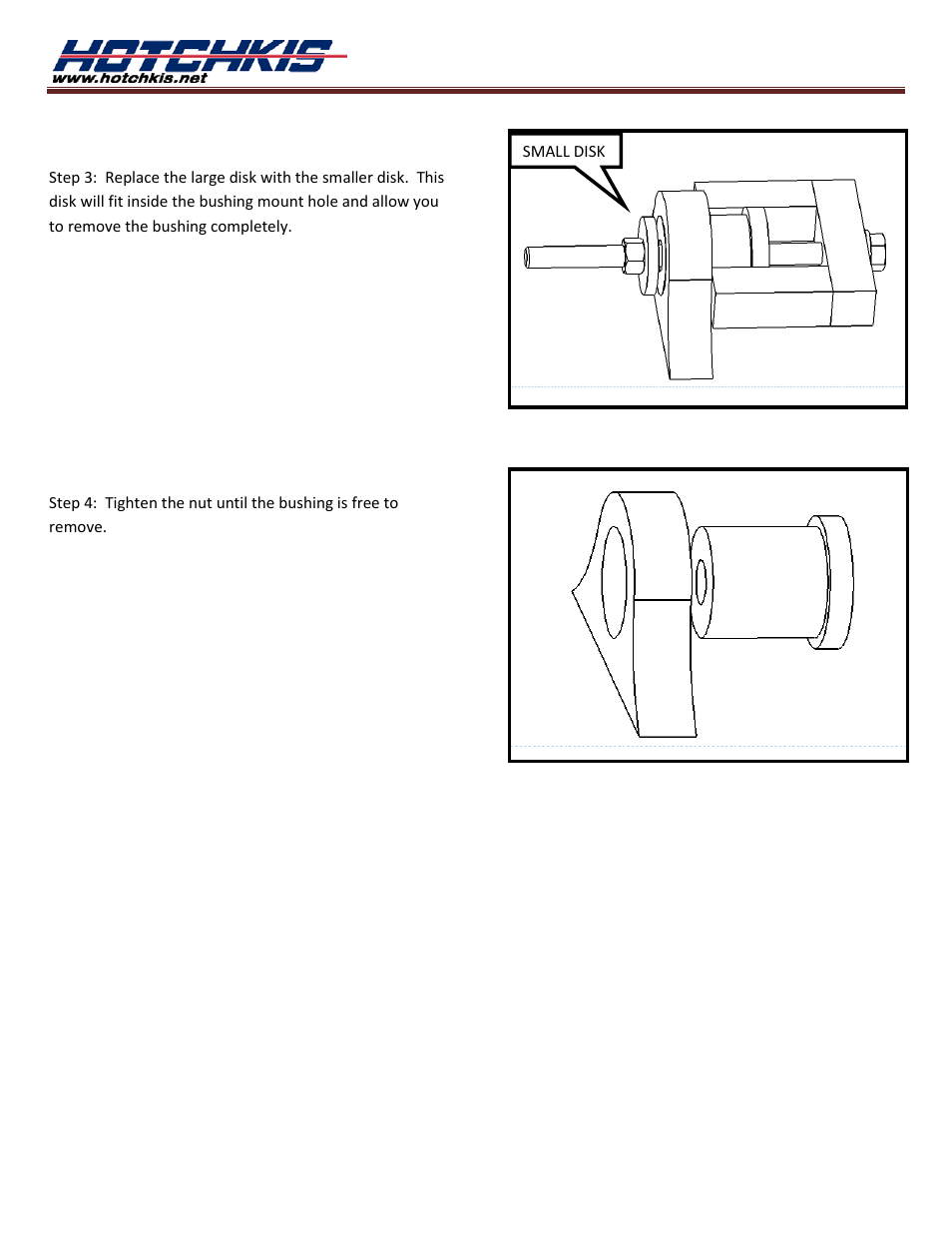 Hotchkis 32101 Tools, Trailing Arm Bushing Install and Removal, Upper, GM User Manual | Page 2 / 4