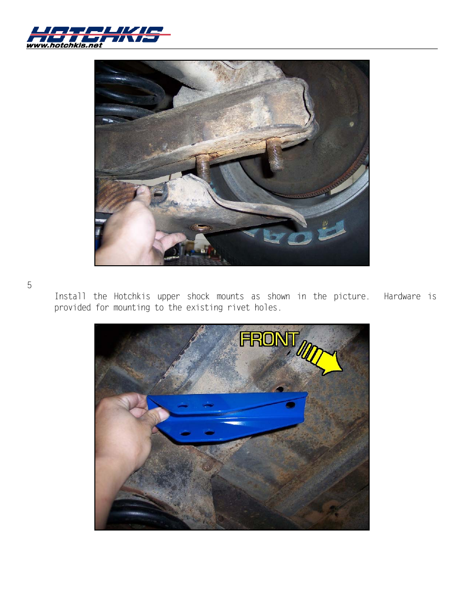 Install hotchkis shock mounts | Hotchkis 80390 TVS System, Stage 1, 67-72 C-10 Small Block, 4'-6' Drop, 2WD User Manual | Page 31 / 100