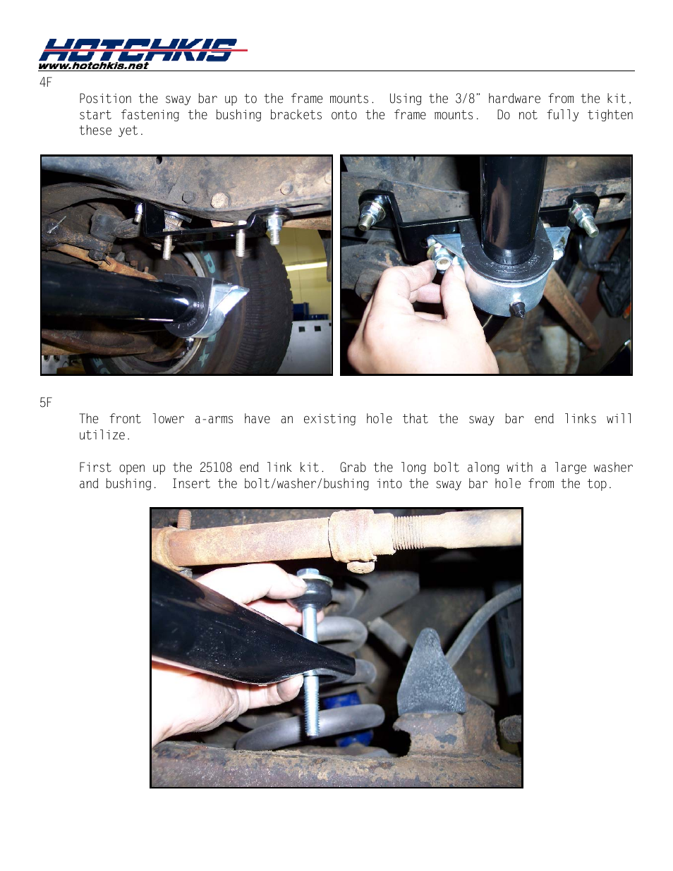 Mount bar onto truck, Install end links | Hotchkis 80390 TVS System, Stage 1, 67-72 C-10 Small Block, 4'-6' Drop, 2WD User Manual | Page 66 / 100