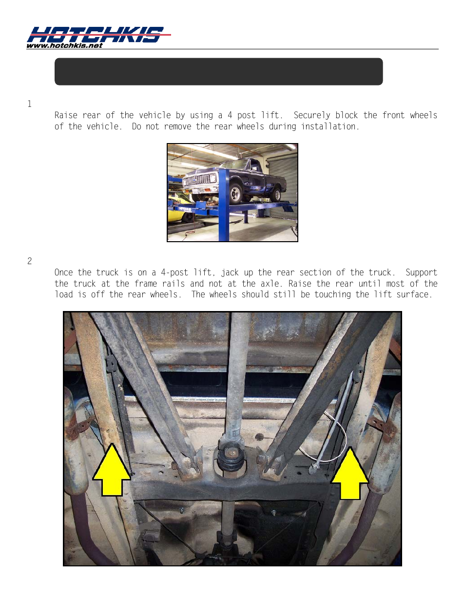 Installation of anti-squat kit, Raising car | Hotchkis 80390 TVS System, Stage 1, 67-72 C-10 Small Block, 4'-6' Drop, 2WD User Manual | Page 84 / 100