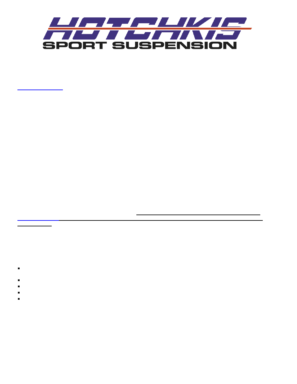 Installed in any vehicle that has been modified, Hotchkis performance llc, Return policy & limited warranty | Hotchkis 1804A Rear Suspension Package, Adjustable, 64-67 GM A Body User Manual | Page 14 / 28