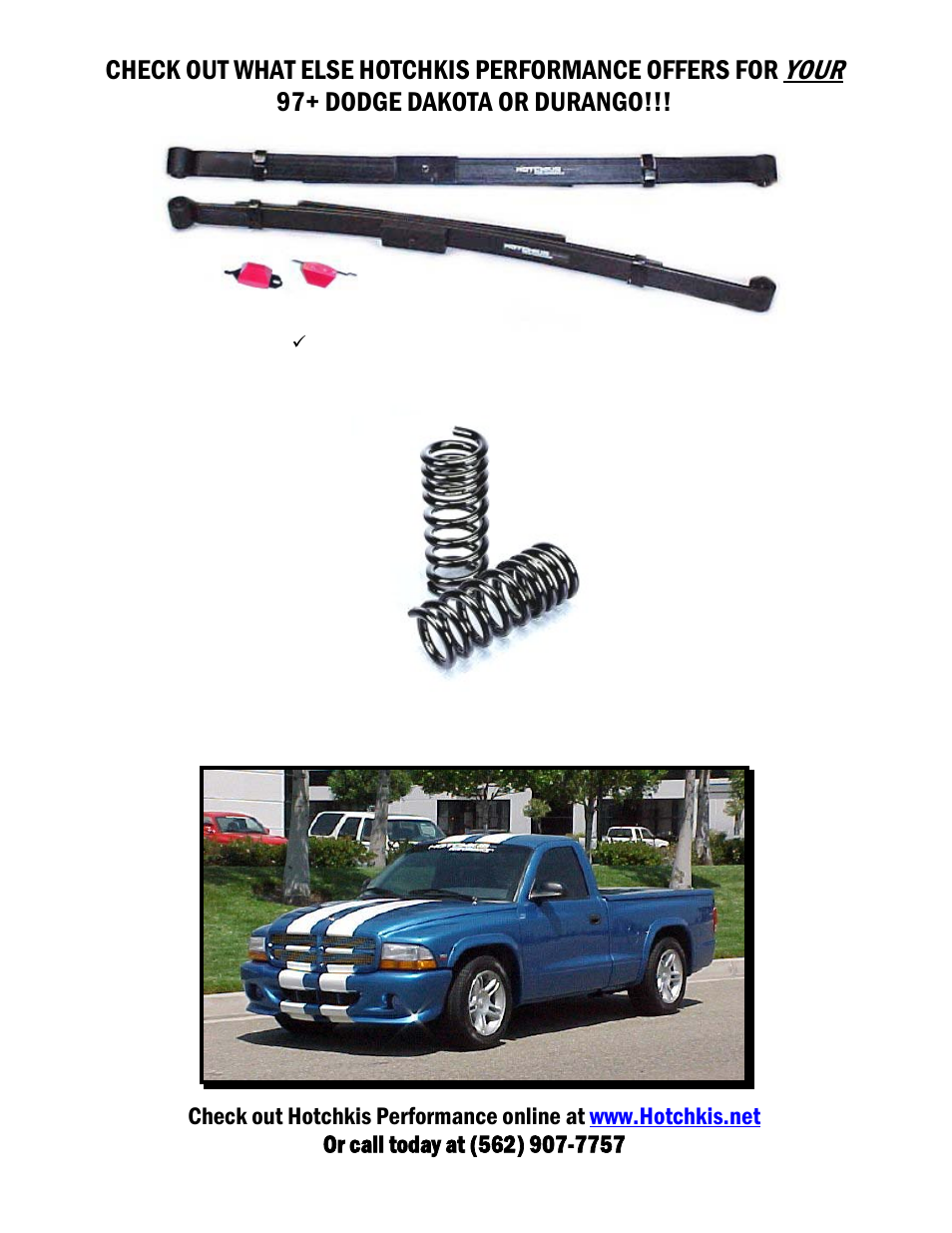 Your, 97+ dodge dakota or durango | Hotchkis 2216 1997-2004 Dakota Sport Sway Bars User Manual | Page 11 / 14