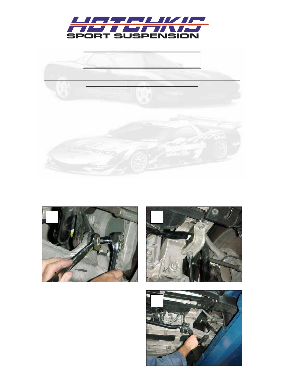 Hotchkis 2284 Corvette C6-ZO6 Sport Sway Bar Set User Manual | 9 pages