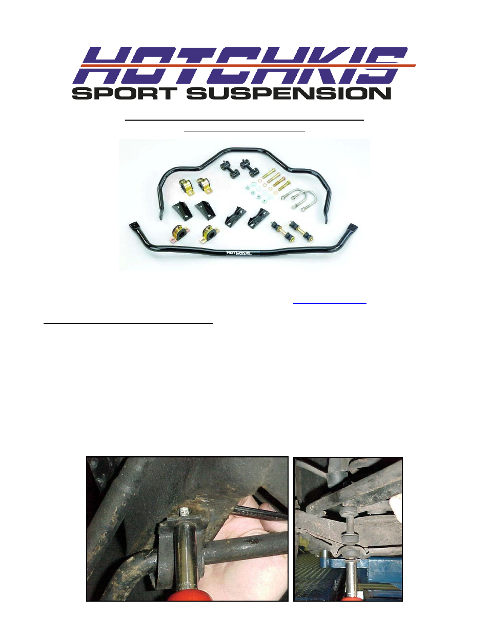 Hotchkis 2273 Sway Bars, Set, 67-70 GM B-Body, Sport User Manual | 15 pages