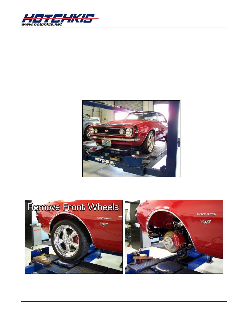 Hotchkis 1107 Tubular Upper Control Arms, GM 67-69 F-Body, GM 68-74 X-Body User Manual | Page 2 / 11