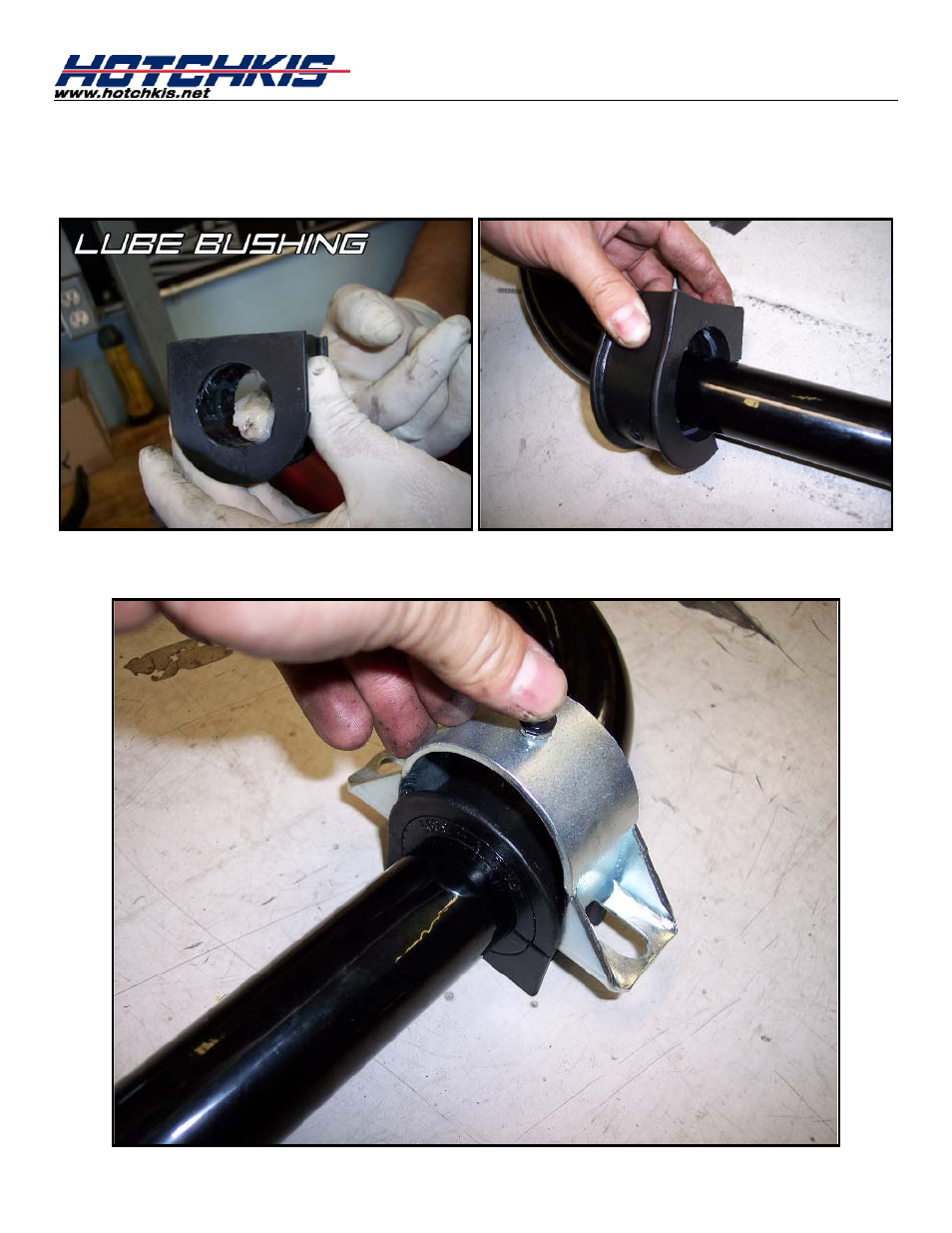 Install bushings & brackets | Hotchkis 22108 Sway Bars, Front, 63-72 C-10, Sport User Manual | Page 5 / 18