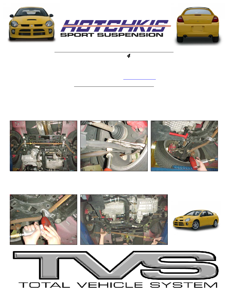 Hotchkis 22419 Sway Bars, Set, Neon SRT-4, Sport User Manual | 9 pages