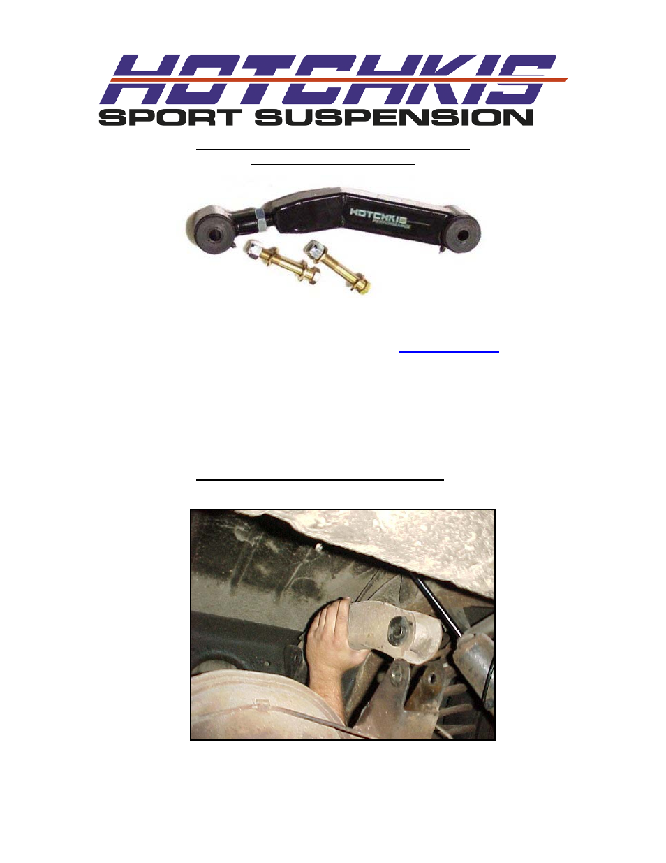 Hotchkis 1820 Rear Suspension Package, Adjustable, Single Upper, 59-64 GM B Body User Manual | 23 pages