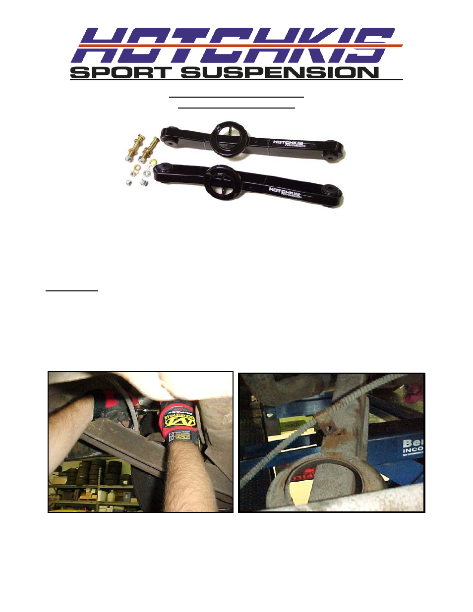 Warning | Hotchkis 1820 Rear Suspension Package, Adjustable, Single Upper, 59-64 GM B Body User Manual | Page 9 / 23
