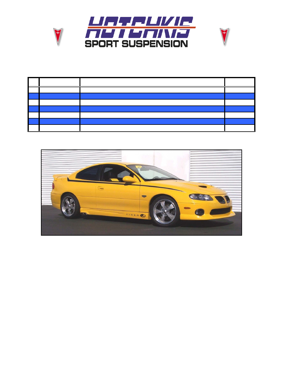 Anti-roll bar set (pn 2278), Anti-roll bar set (pn 2278) pontiac gto | Hotchkis 2278 2004-2006 GTO Sport Sway Bars User Manual | Page 15 / 17